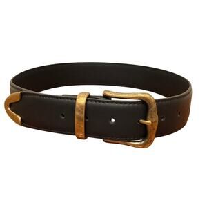 Asos Black Belt Gold Buckle and Trim Sz XXS